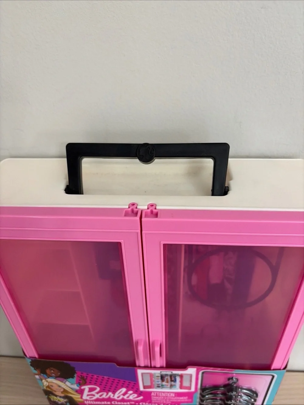 Barbie New! Pink Closet Storage Organizer with Hangers
